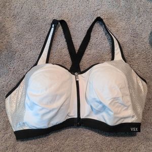 High impact white/silver sports bra from Victoria's Secret size 40DD.